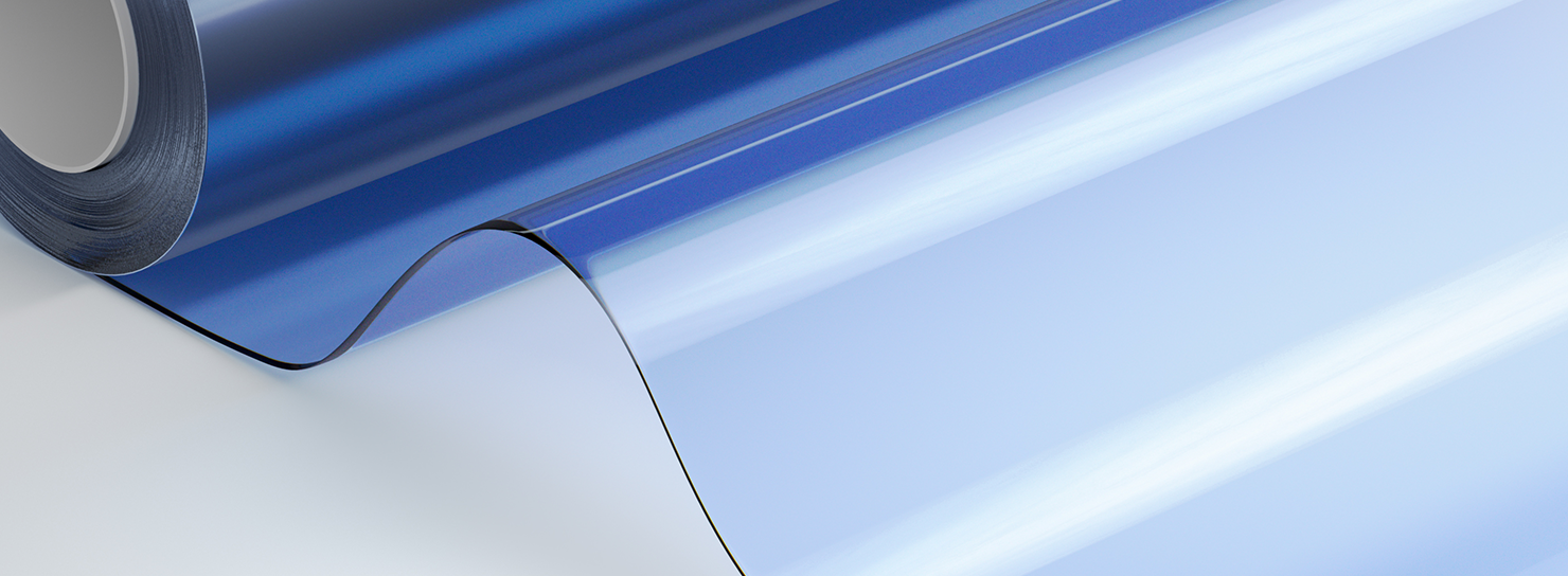 A close up of a clear packaging film